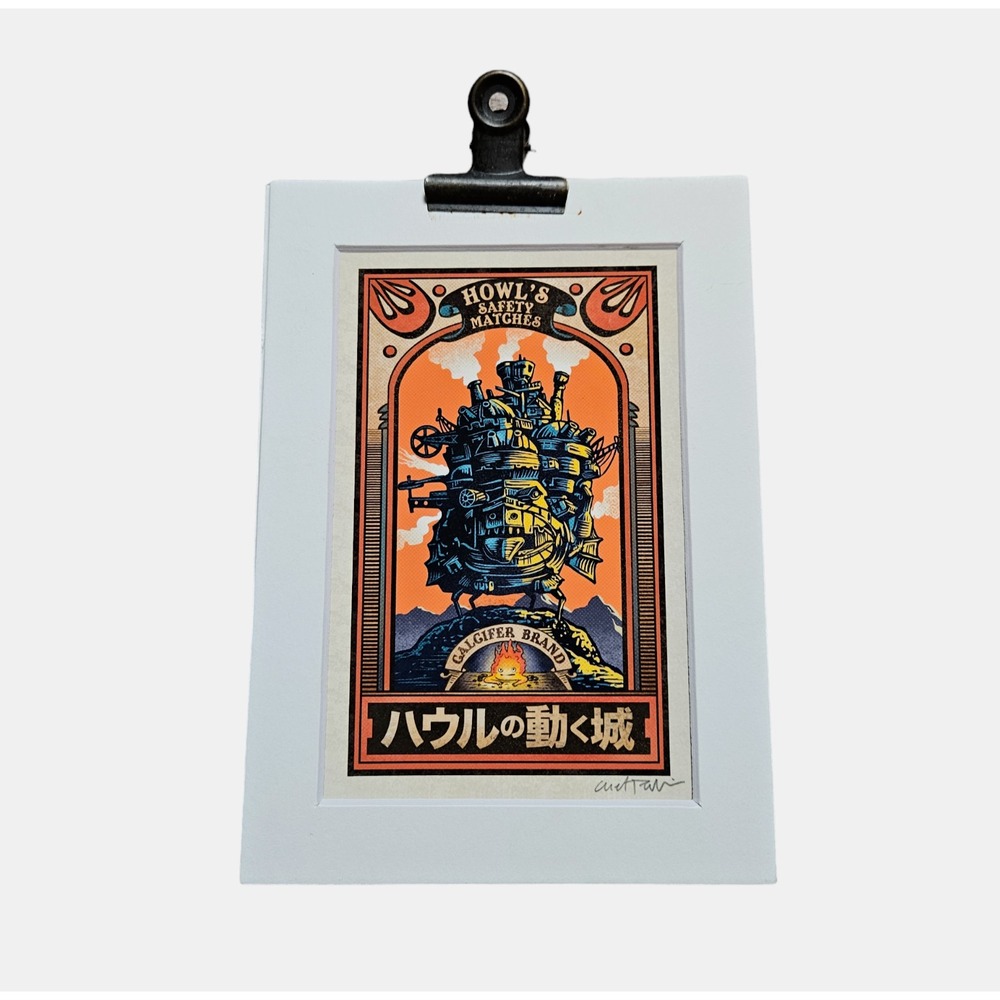 Howl's Moving Castle 5X7 Framed Photo Picture Print Signed Art Studio Ghibli